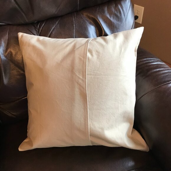 Mountain Camping Pillow Cover: Handmade Vintage Camper Cabin Decor, 18 x 18 in. - Picture 2 of 9